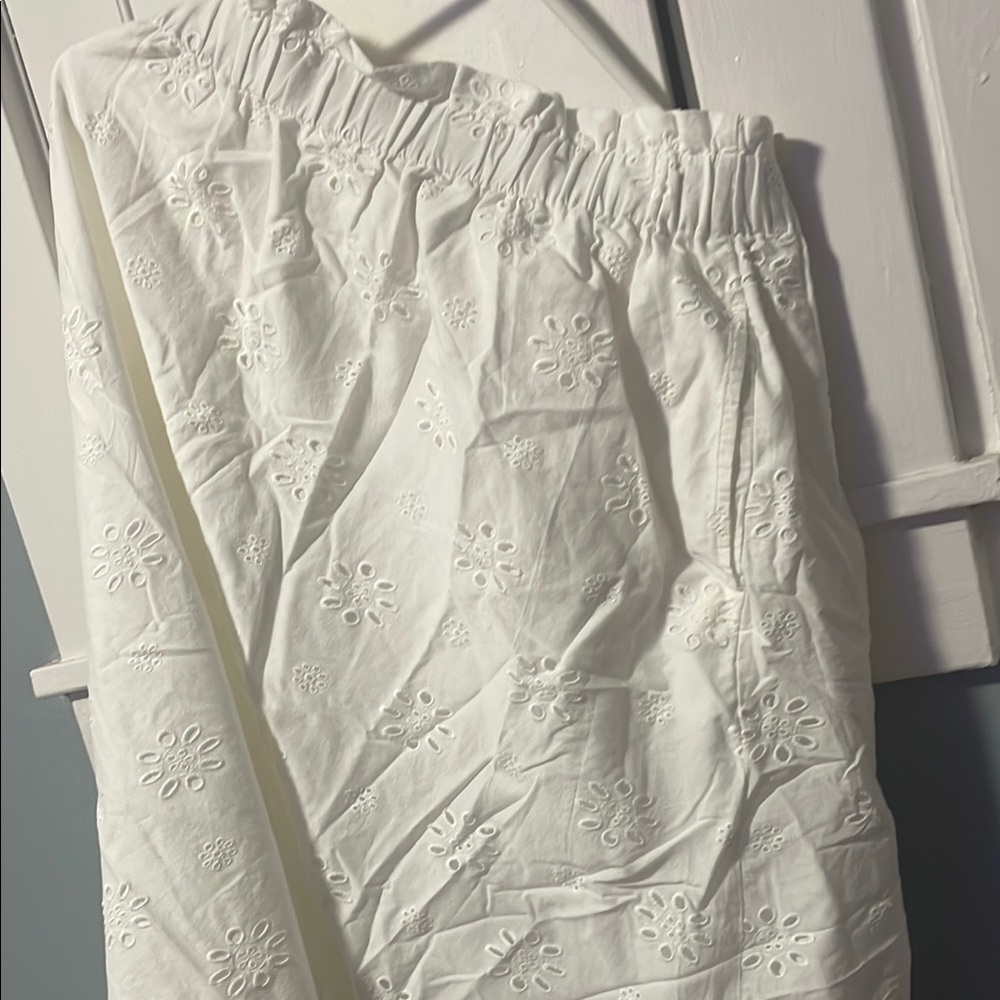 White Eyelet Skirt